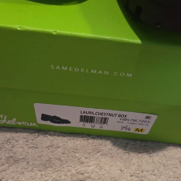 Sam Edelman Dark Brown Loafers with Gold Accent - Picture 2 of 5